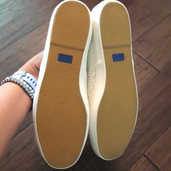 Kate Spade white sparkle Keds - Picture 4 of 6
